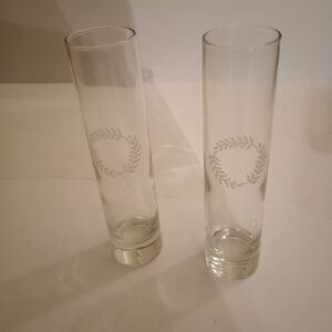🆕🥛Tall Narrow Drinking Glasses Pair